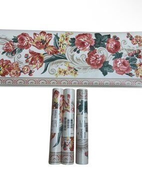 Vintage Wallpaper Border Floral Vines French Cottage Core Imperial 3 Rolls NEW
